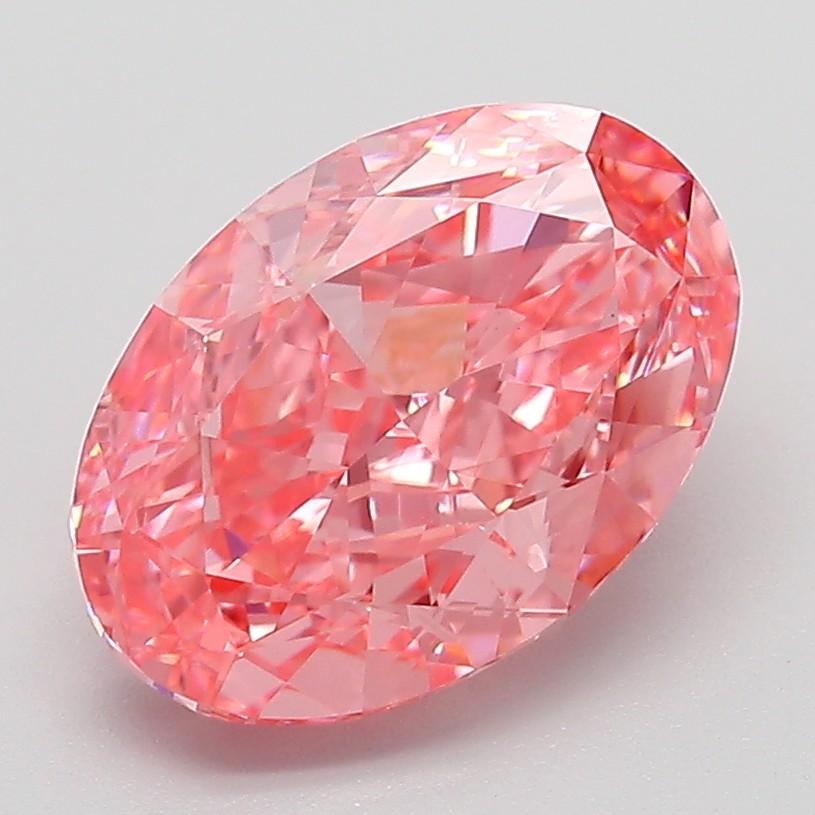 3.00 Ct. Fancy Vivid Pink Oval Lab Grown Diamond