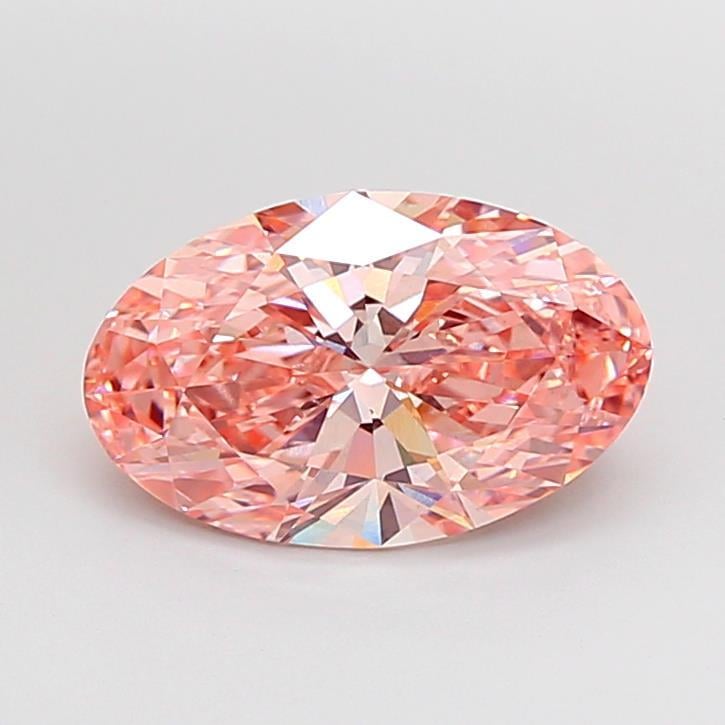 3.01 Ct. Fancy Intense Pink Oval Lab Grown Diamond