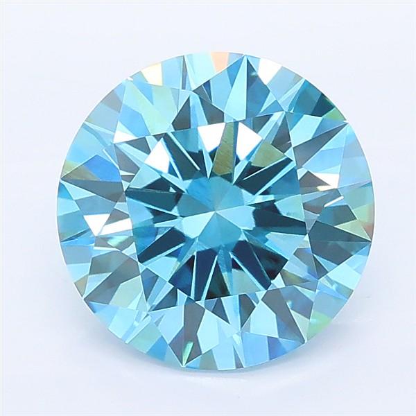 3.00 Ct. Fancy Vivid Blue Round Lab Grown Diamond