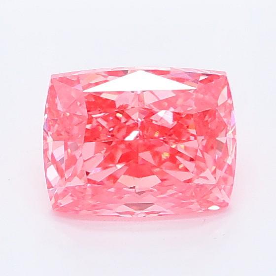 1.07 Ct. Fancy Vivid Pink Cushion Lab Grown Diamond