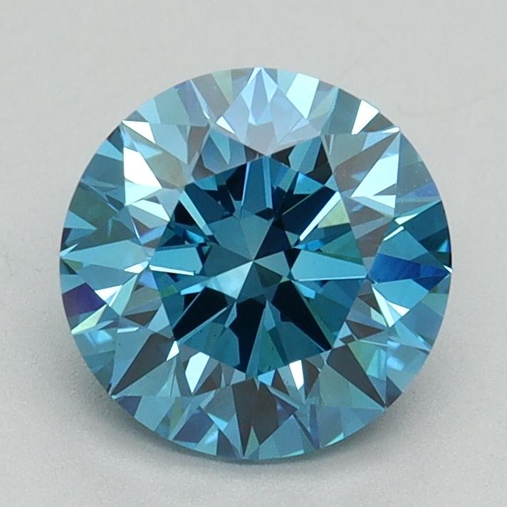 1.54 Ct. Fancy Vivid Blue Round Lab Grown Diamond
