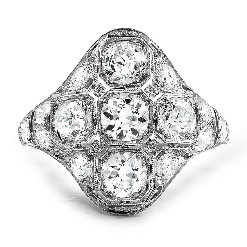 Art Deco Diamond Cocktail Ring