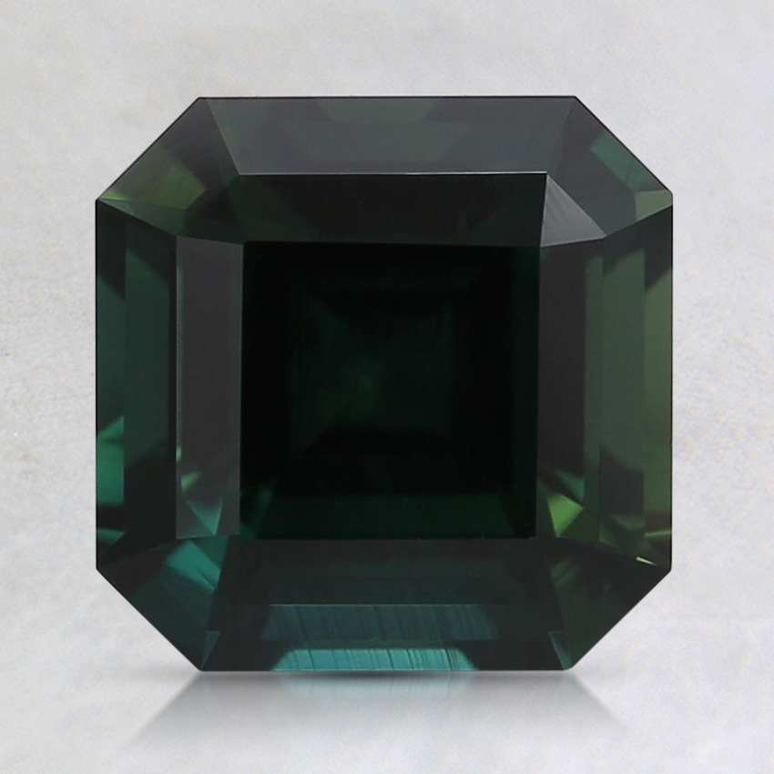 7.6mm Unheated Teal Asscher Sapphire