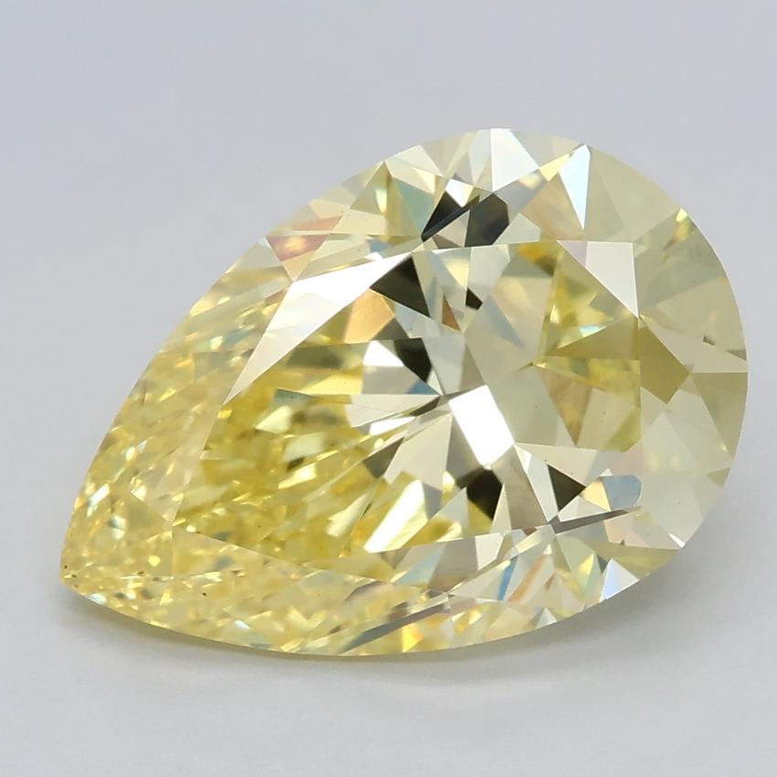 2.56 Ct. Fancy Intense Yellow Pear Lab Grown Diamond
