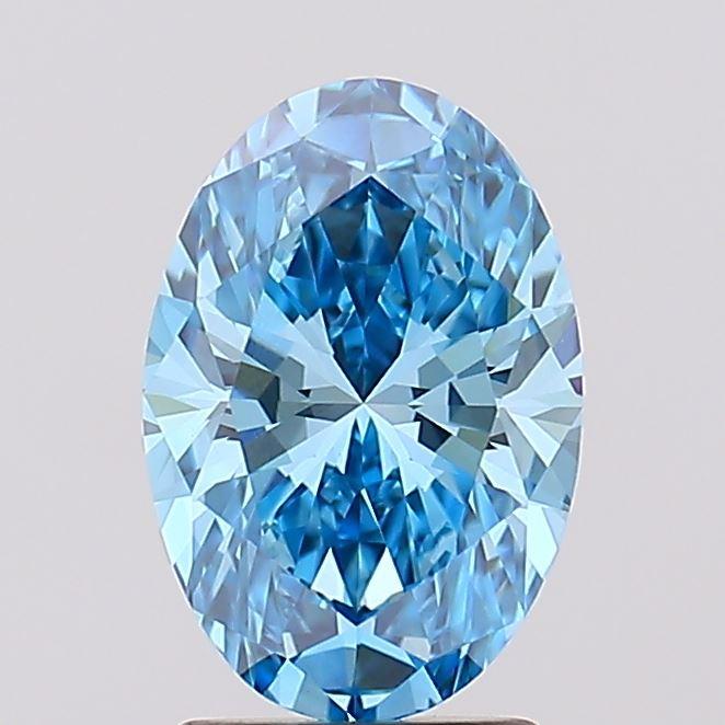 2.01 Ct. Fancy Vivid Blue Oval Lab Grown Diamond