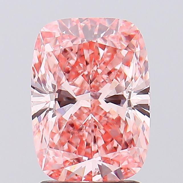 2.02 Ct. Fancy Vivid Pink Cushion Lab Grown Diamond