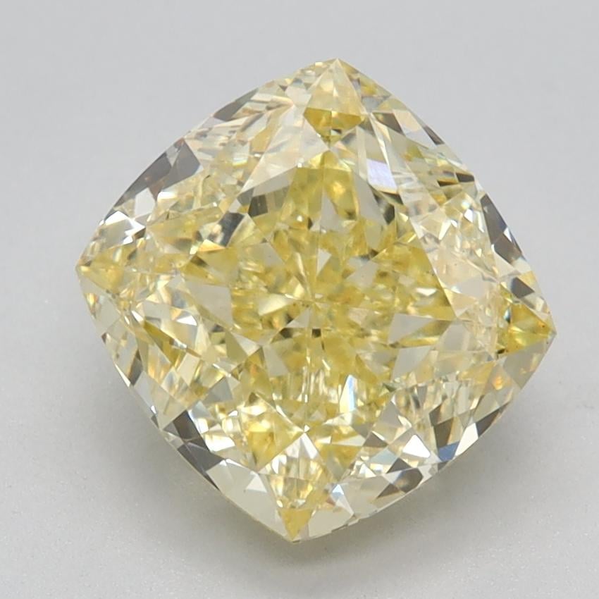 2.56 Ct. Fancy Vivid Yellow Cushion Lab Grown Diamond