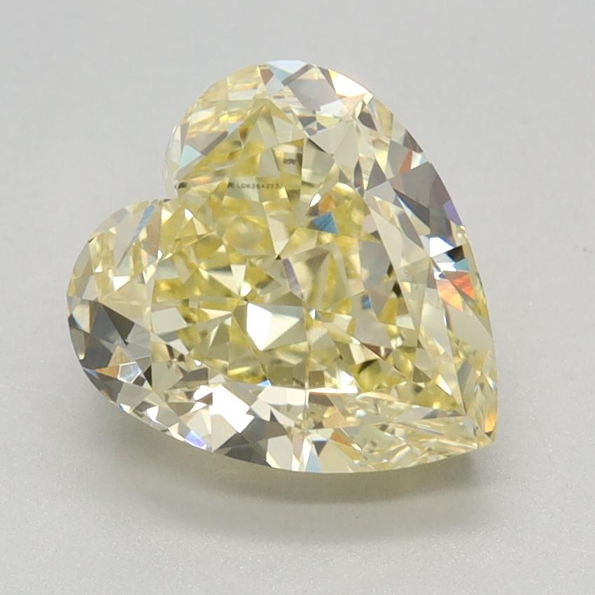2.5 Ct. Fancy Intense Yellow Heart Lab Grown Diamond