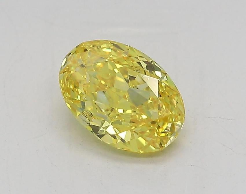 1.06 Ct. Fancy Vivid Yellow Oval Lab Grown Diamond