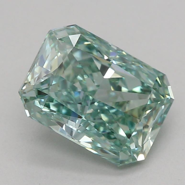 1.08 Ct. Fancy Vivid Green Radiant Lab Grown Diamond