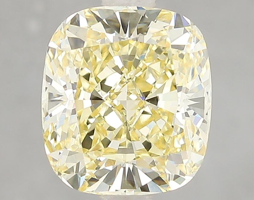 3.06 Ct. Fancy Intense Yellow Cushion Lab Grown Diamond