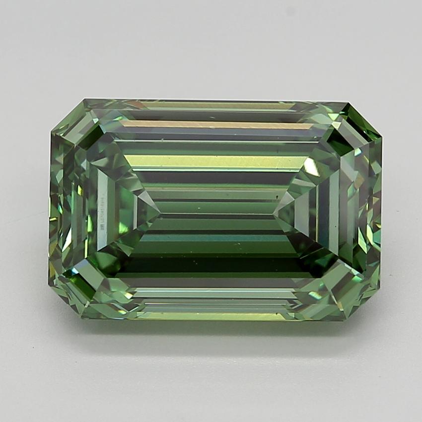 9.59 Ct. Fancy Vivid  Green Emerald Lab Grown Diamond