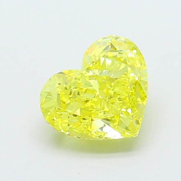 1.35 Ct. Fancy Vivid Yellow Heart Lab Grown Diamond