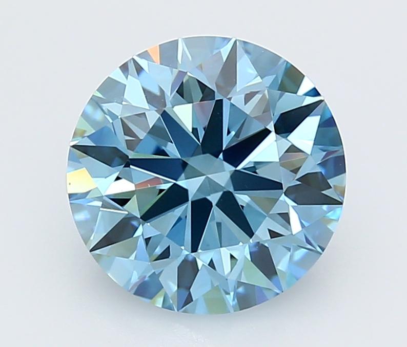3.97 Ct. Fancy Vivid  Blue Round Lab Grown Diamond