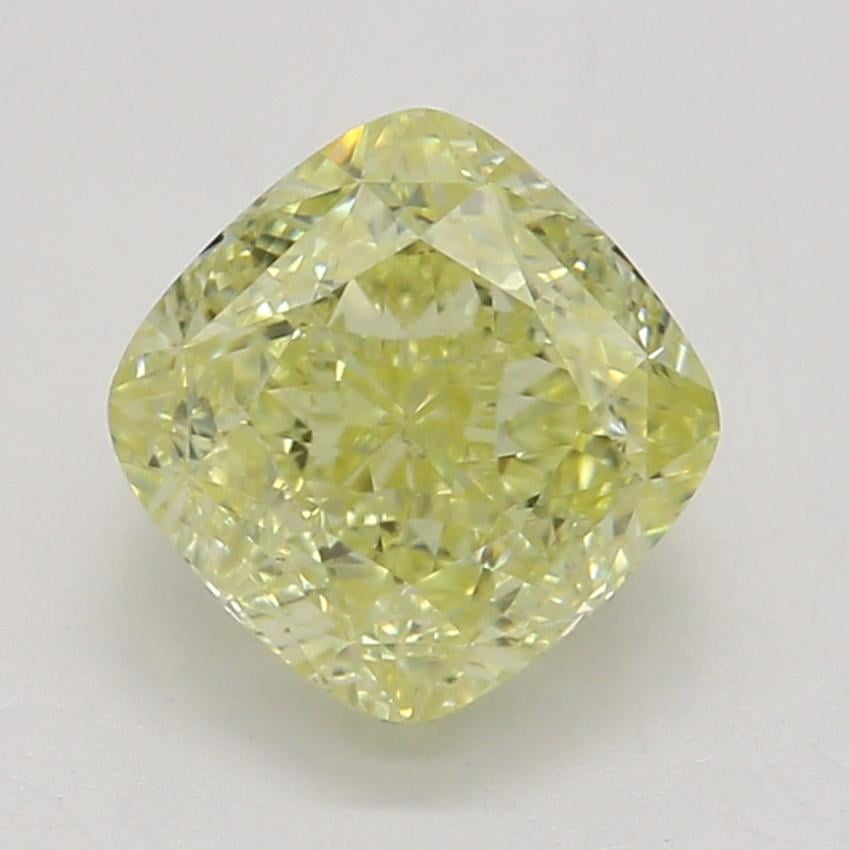 0.93 Ct. Fancy Yellow Cushion Diamond