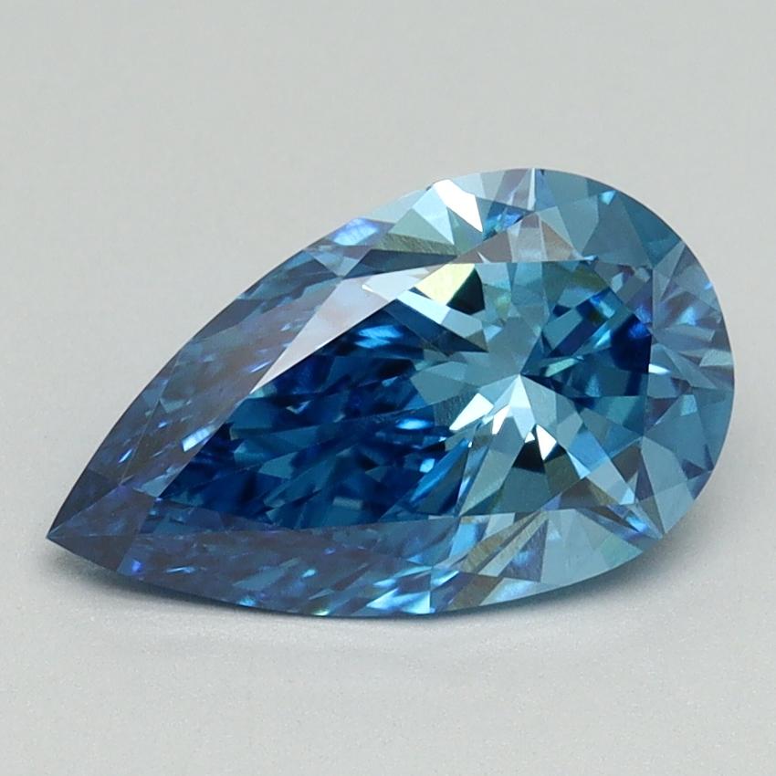 1.56 Ct. Fancy Vivid Blue Pear Lab Grown Diamond