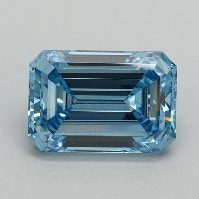 2.02 Ct. Fancy Vivid Blue Emerald Lab Grown Diamond