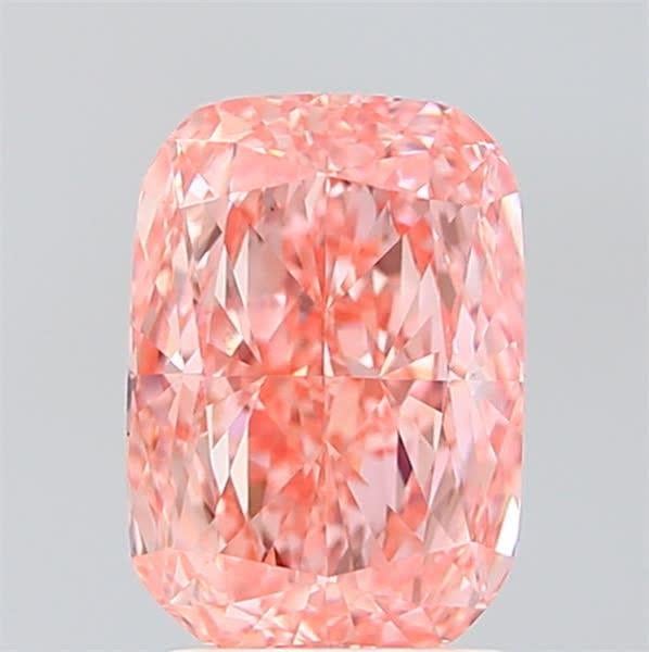 2.51 Ct. Fancy Vivid Pink Cushion Lab Grown Diamond
