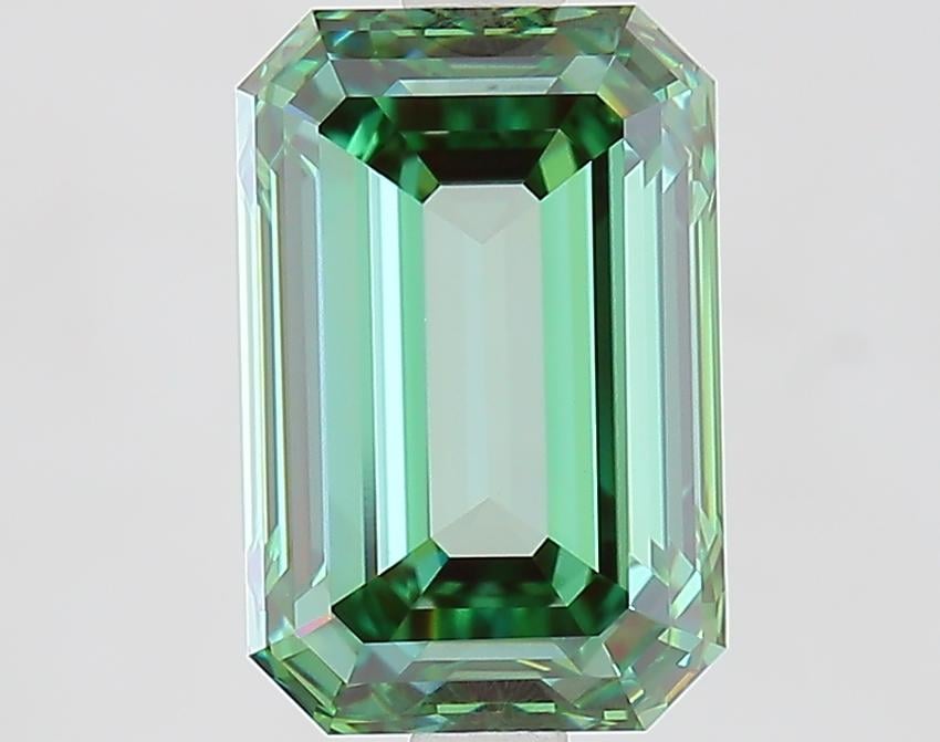2.90 Ct. Fancy Vivid Green Emerald Lab Grown Diamond
