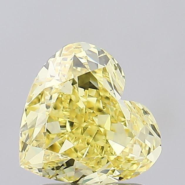 2.02 Ct. Fancy Vivid Yellow Heart Lab Grown Diamond