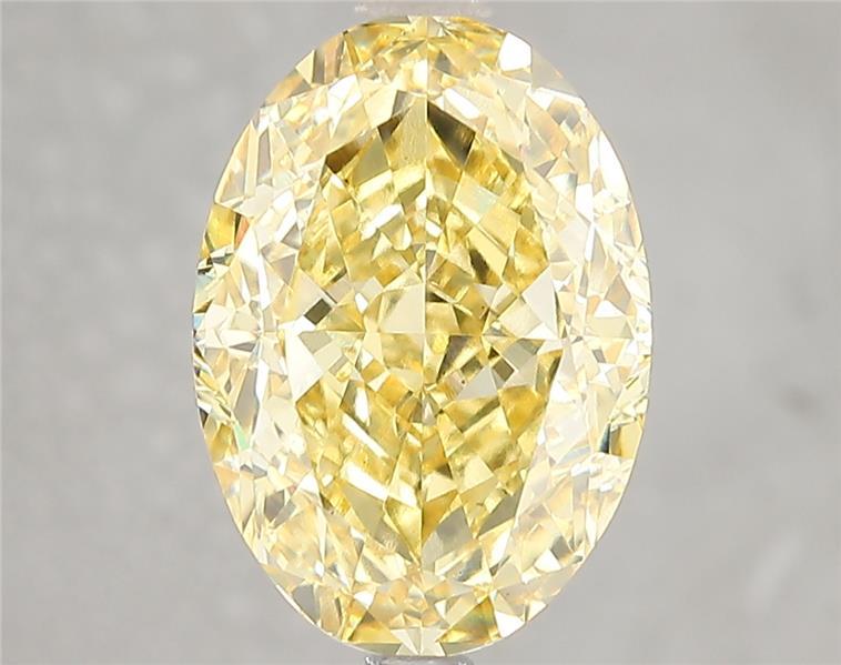5.02 Ct. Fancy Vivid Yellow Oval Lab Grown Diamond