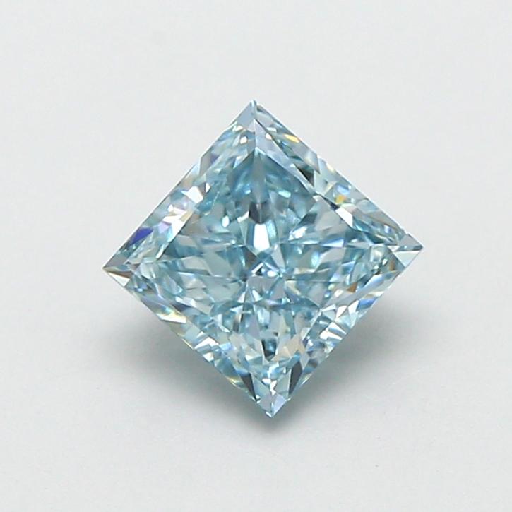 1.07 Ct. Fancy Vivid  Blue Princess Lab Grown Diamond