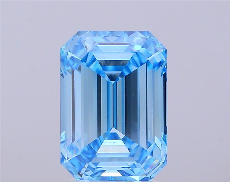4.03 Ct. Fancy Vivid Blue Emerald Lab Grown Diamond