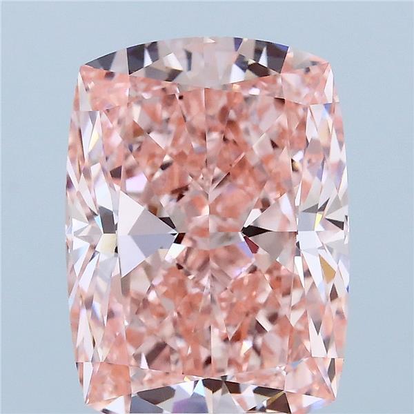 5.00 Ct. Fancy Vivid Pink Cushion Lab Grown Diamond