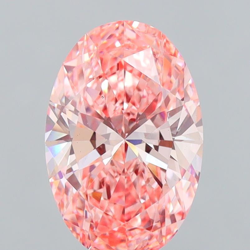 3.00 Ct. Fancy Vivid Pink Oval Lab Grown Diamond