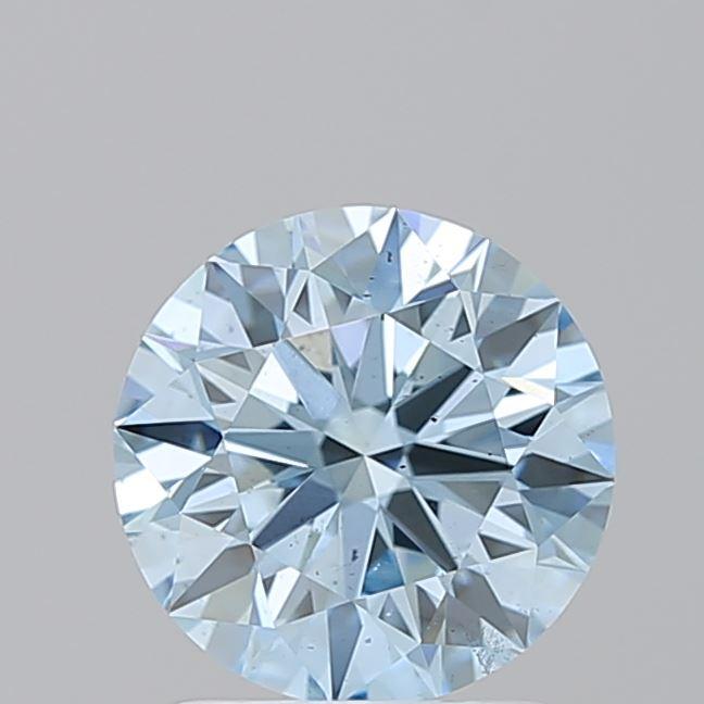 1.46 Ct. Fancy Vivid Blue Round Lab Grown Diamond