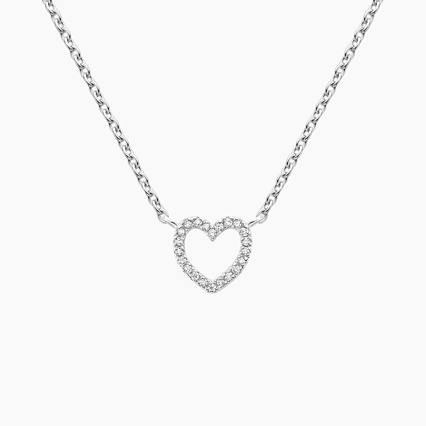 1cttw Double-Sided Diamond Heart Large Pendant - The Jewelry Exchange