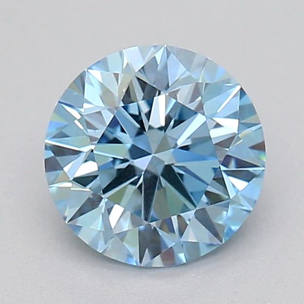 0.55 Ct. Fancy Vivid Blue Round Lab Grown Diamond