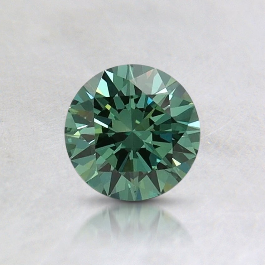 0.51 Ct. Fancy Vivid Pacific Green Round Lab Grown Diamond