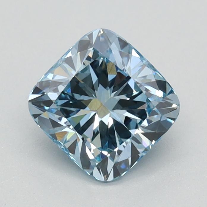 0.81 Ct. Fancy Vivid Blue Cushion Lab Grown Diamond