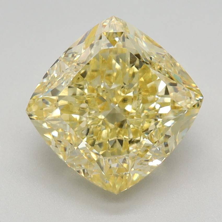 2.57 Ct. Fancy Intense Yellow Cushion Lab Grown Diamond