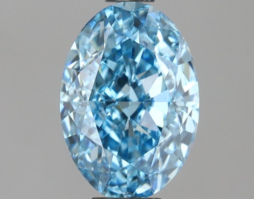 1.51 Ct. Fancy Vivid Blue Oval Lab Grown Diamond