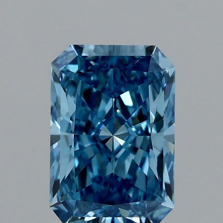 1.42 Ct. Fancy Vivid Blue Radiant Lab Grown Diamond