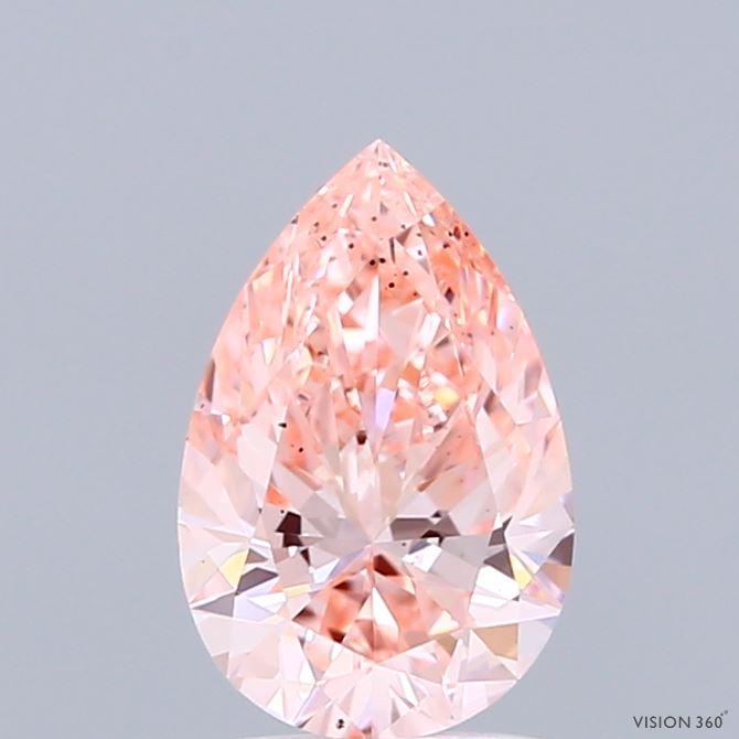 1.00 Ct. Fancy Intense Pink Pear Lab Grown Diamond