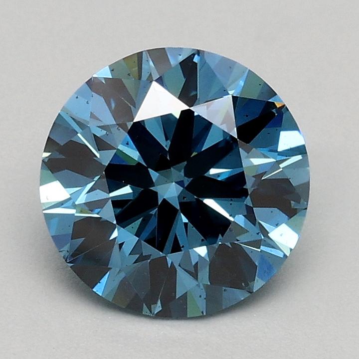 1.01 Ct. Fancy Vivid Blue Round Lab Grown Diamond