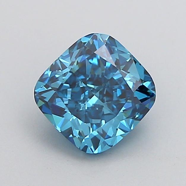 1.00 Ct. Fancy Vivid Blue Cushion Lab Grown Diamond