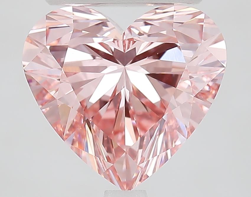 3.41 Ct. Fancy Vivid Pink Heart Lab Grown Diamond