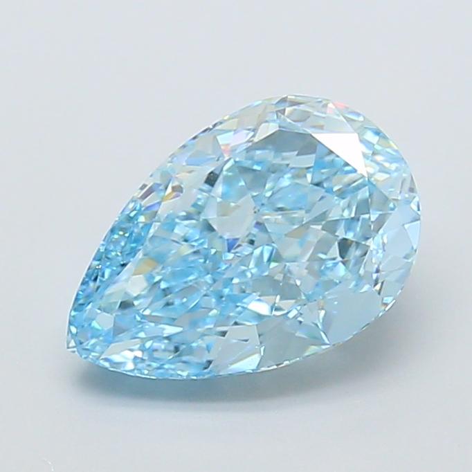 2.29 Ct. Fancy Vivid Blue Pear Lab Grown Diamond