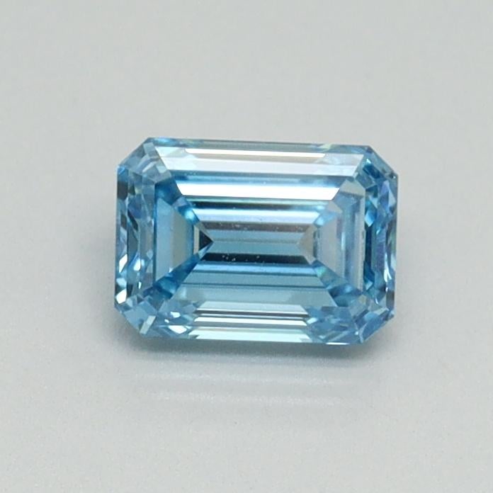 0.55 Ct. Fancy Vivid Blue Emerald Lab Grown Diamond