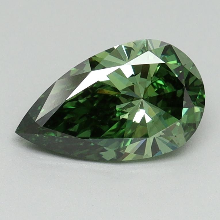 0.96 Ct. Fancy Vivid Green Pear Lab Grown Diamond