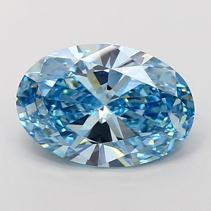 5.01 Ct. Fancy Vivid Blue Oval Lab Grown Diamond