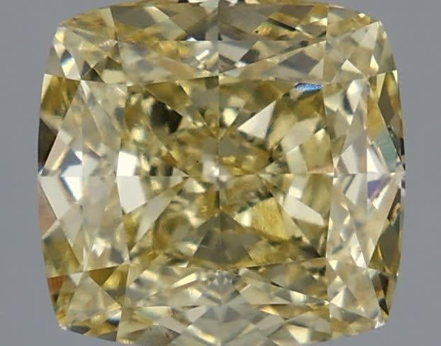 3.58 Ct. Fancy Intense Yellow Cushion Lab Grown Diamond