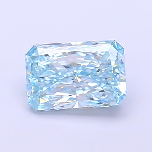 1.06 Ct. Fancy Vivid Greenish Blue Radiant Lab Grown Diamond