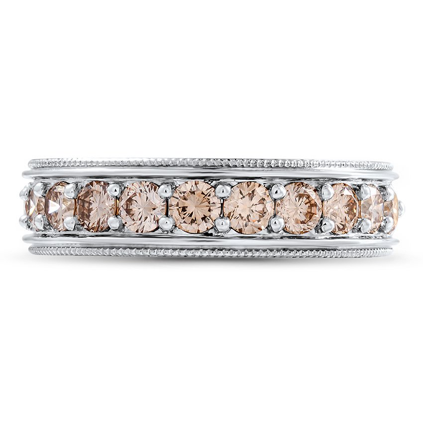 Custom Champagne Diamond Wedding Ring