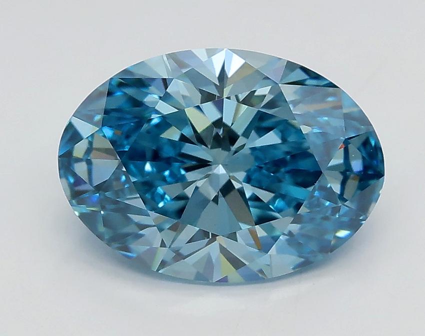 2.01 Ct. Fancy Vivid Blue Oval Lab Grown Diamond