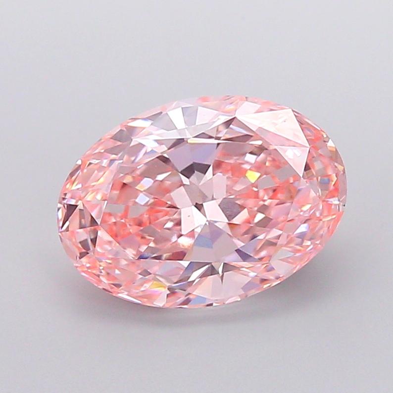 4.60 Ct. Fancy Vivid Pink Oval Lab Grown Diamond